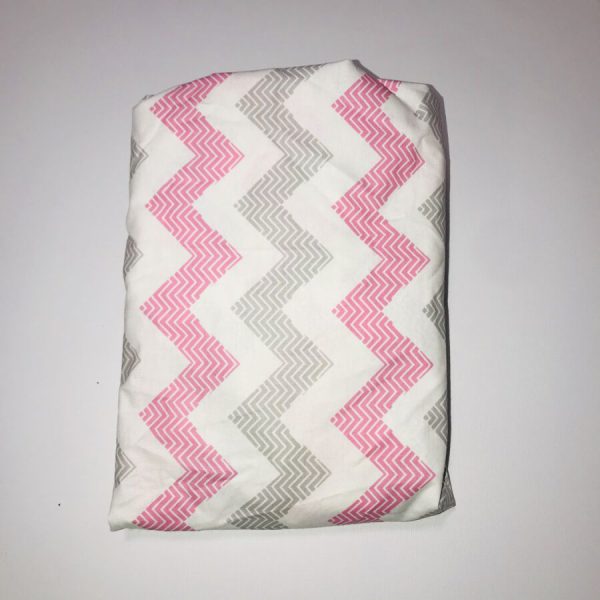 [:ru]Простынь на резиночке 120*60 Зигзаг розово - серый BTD[:ro]Cearsaf cu elastic 120*60 Zigzag roz - sur BTD[:]