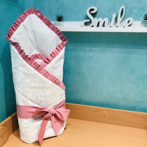 Plic- Plapumă Babyterra Dream - toamna-iarna alb-roz