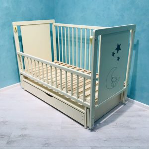 Кроватка Дубок Мишка с ящиком, цвет Айвори - изображение 2