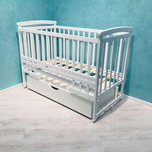 Детская кроватка Fluture с ящиком, цвет Белый - изображение 4